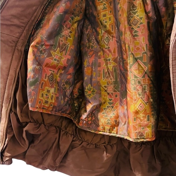 Adventure Bound Vintage Leather Brown Jacket Thinsulate 90's Size Large Casual - Picture 5 of 8
